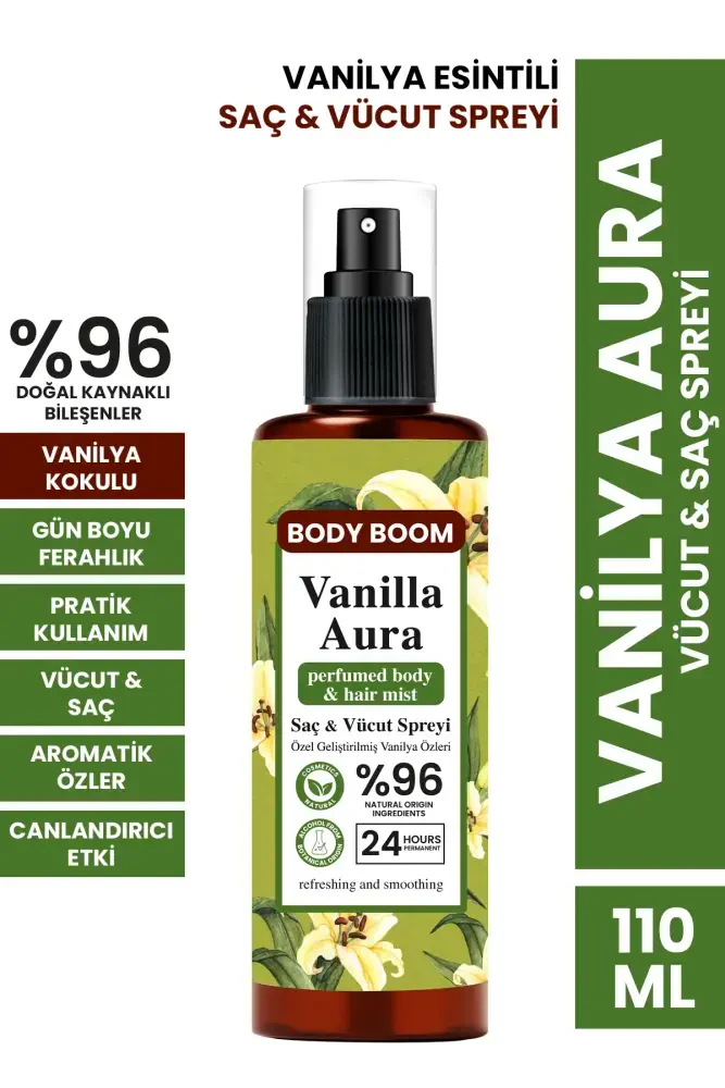 BODY BOOM Vanilla Aura Saç & Cilt Spreyi 110 ML