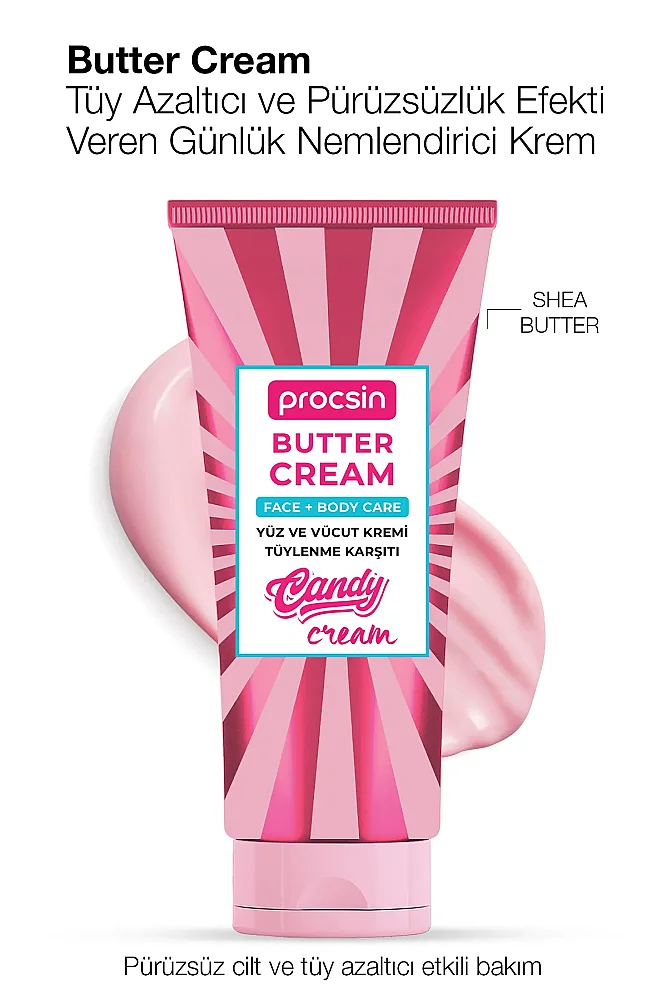 PROCSIN Butter Cream Tüy Azaltıcı ve Pürüzsüzlük Efekti Veren