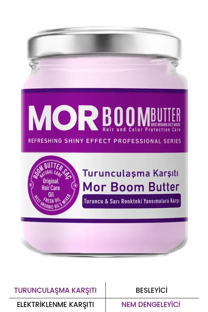 BOOM BUTTER Turunculaşma Karşıtı Mor Saç Bakım Yağı 190 ML
