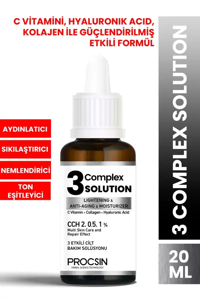PROCSIN Aydınlatıcı Sıkılaştırıcı Nemlendirici 3 Complex Solution 20 ML