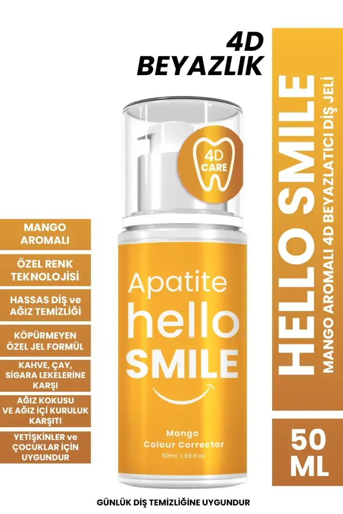 Apatite Hello Smile Mango Aromalı 4D Beyazlatıcı Diş Jeli