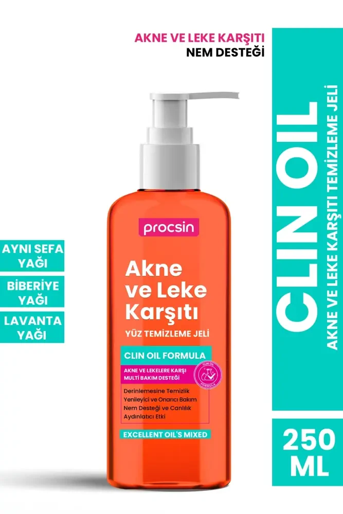 PROCSIN Clin Oil Akne ve Leke Karşıtı Temizleme Jeli 250 ML